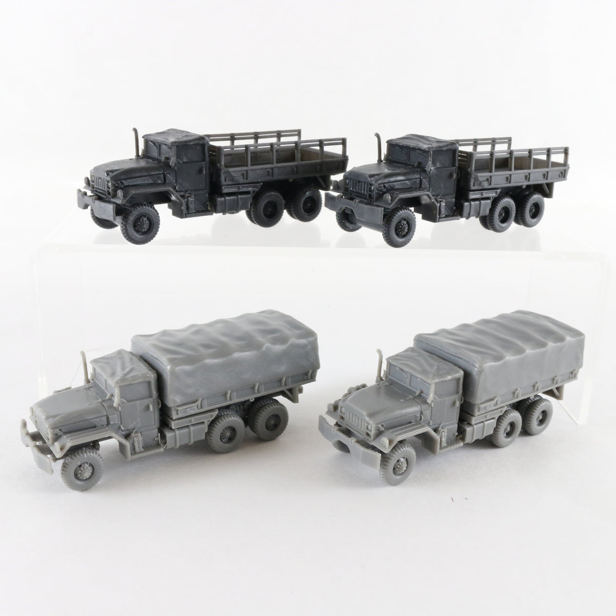 Lot Of 4 M54 Transport Truck Covered & Open 1:72 3D Printed Military Models