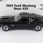 1969 Ford Mustang Boss 429 Raven Black Fastback Danbury Mint 1:24 Diecast Model