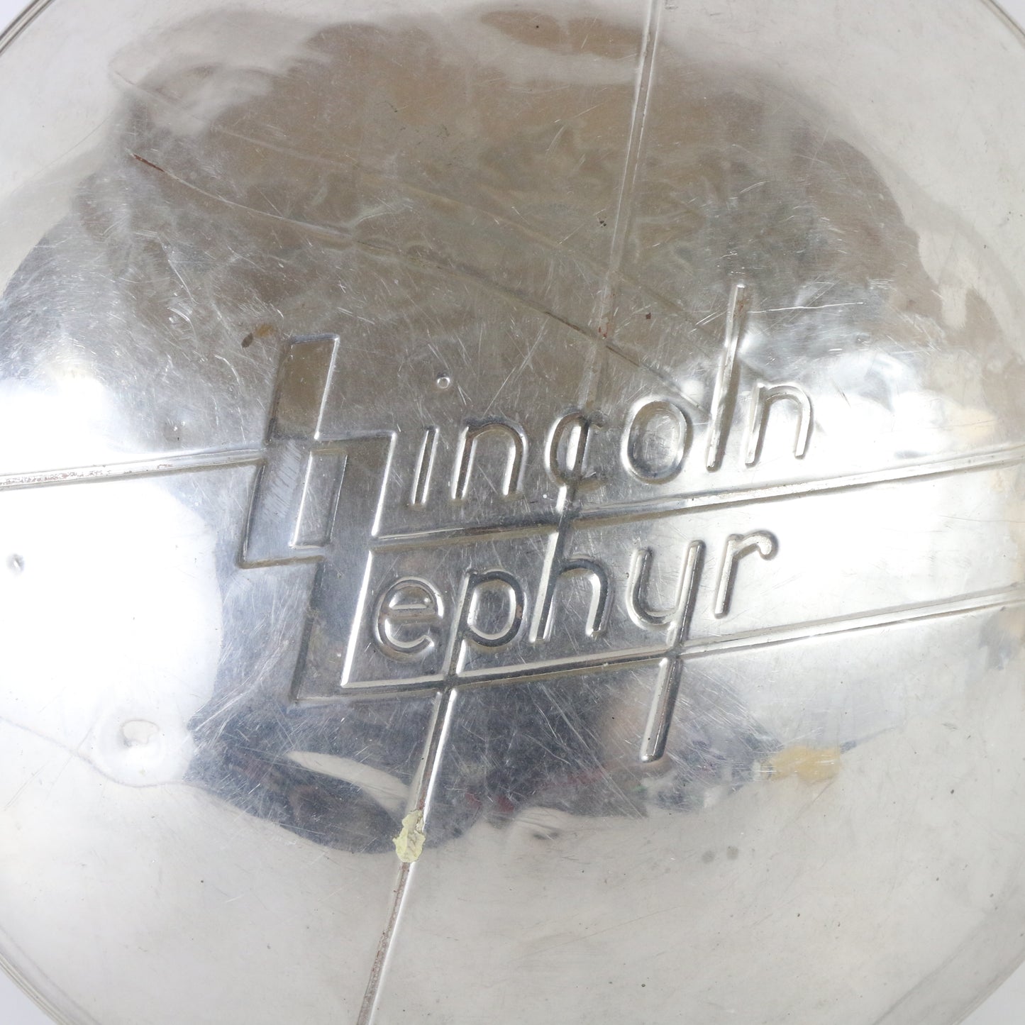 Vintage 1939 Lincoln Zephyr Dog Dish Metal Wheel Hubcap 10.5"