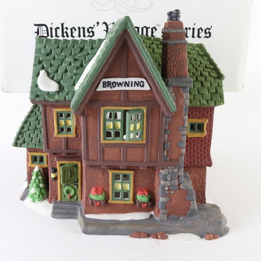 Dept 56 Dickens Village Browning Cottage Christmas 5824-6 XMAS Building IN BOX