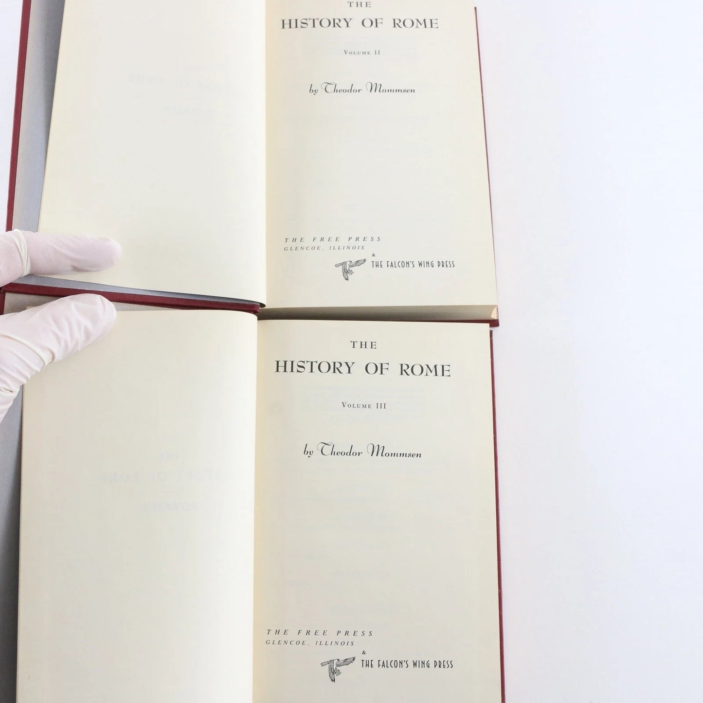Set Of 5 The History Of Rome Vol 1-5 Theodor Mommsen Falcons Wing 1950s Hardcov.