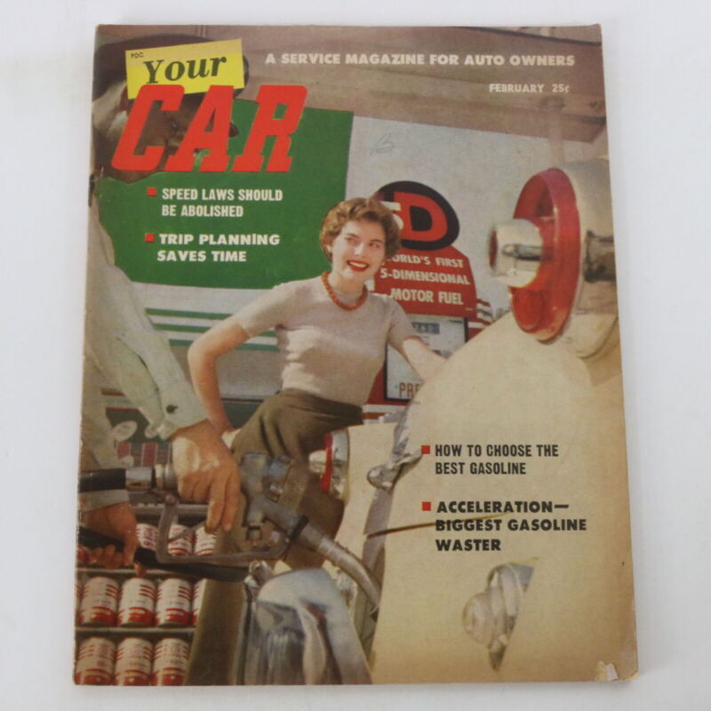 Pdc Your Car Service Magazine February 25c 1954 USA