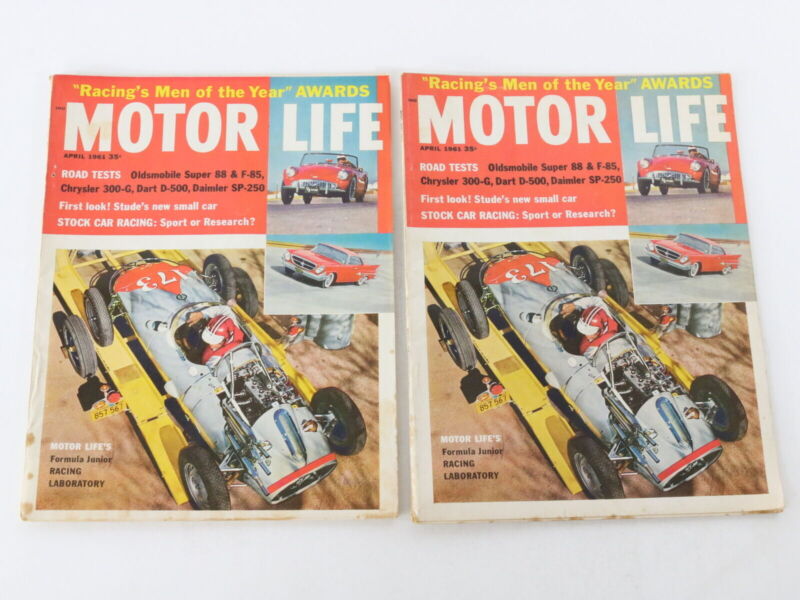 Lot Of 6 Motor Life Vintage Car Magazines Jan Feb Mar Apr 1961 35c