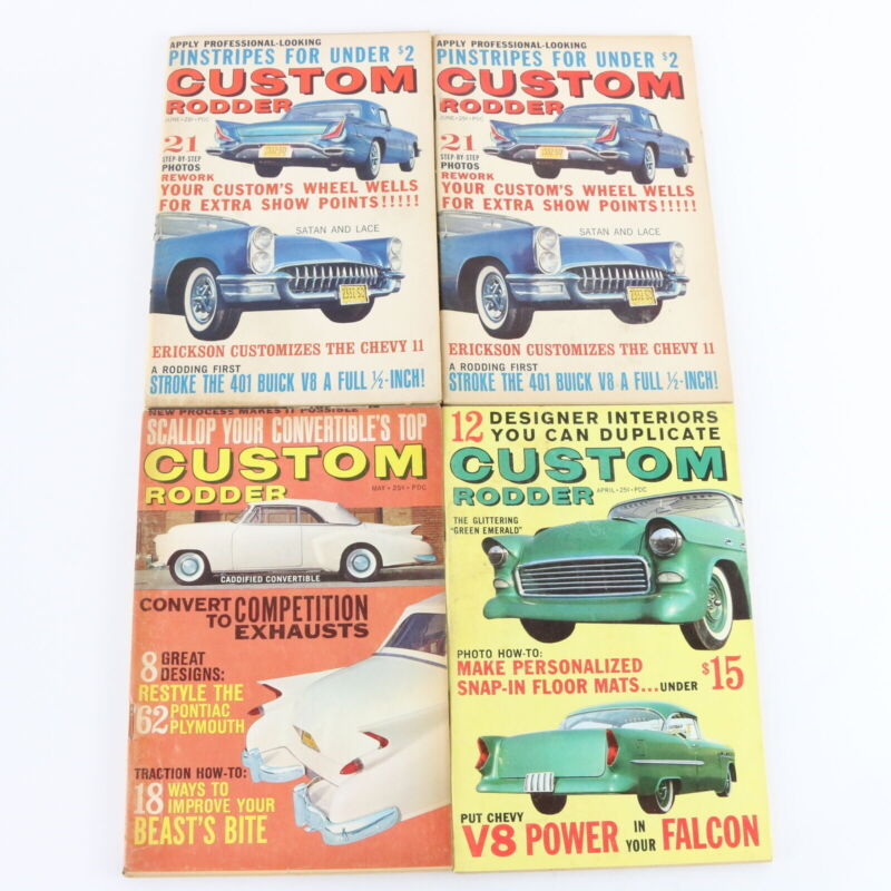 Lot Of 6 Custom Rodder Mar Apr May June 1962 Vintage Car Magazines