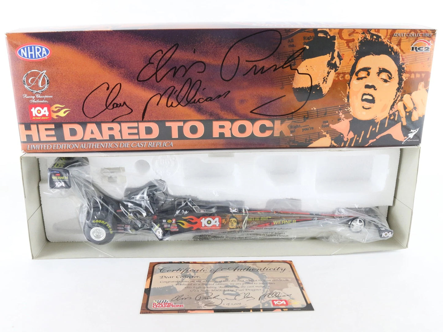 Millican Lehman NHRA Top Fuel Dragster ELVIS Racing Champions 1:24 1 Of 1008