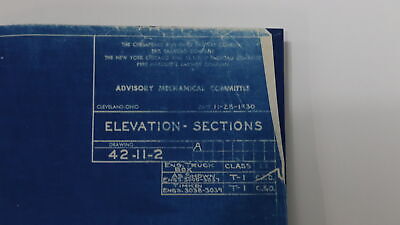 Chesapeake & Ohio C&O T1 Locomotive Elevation Sections Blueprint 1930 122"