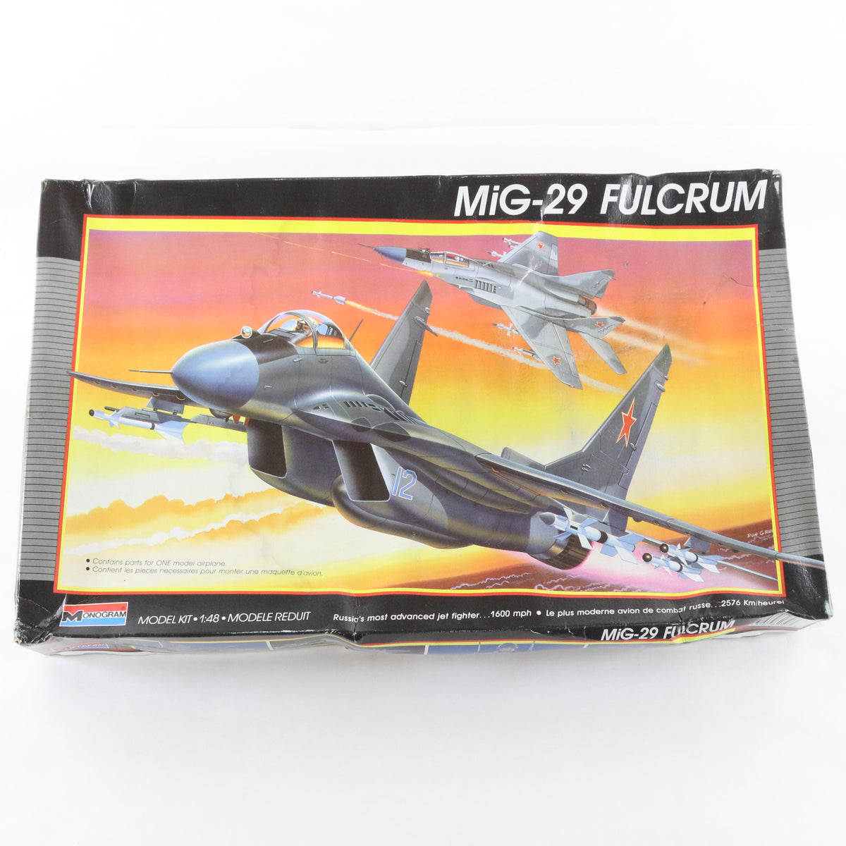Mig-29 Fulcrum Soviet Jet Fighter Plane Monogram 1:48 Model Aircraft Kit 5825