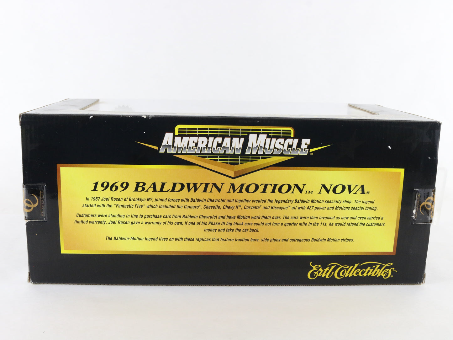 1969 Chevy Nova Baldwin Motion Black American Muscle ERTL 1:18 Model LE 32811