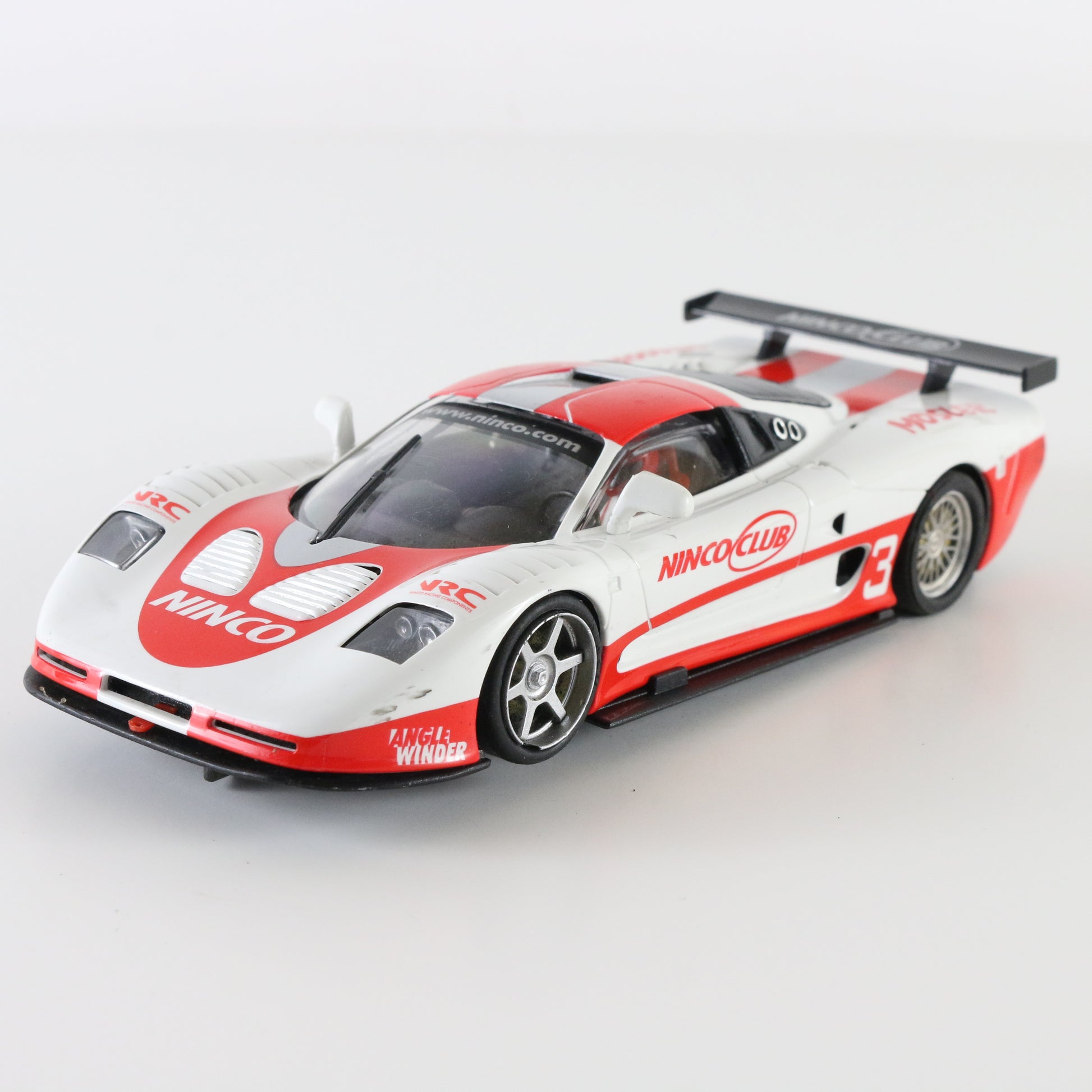 Ninco Mosler MT900R #3 white red club car 1:32 slot car