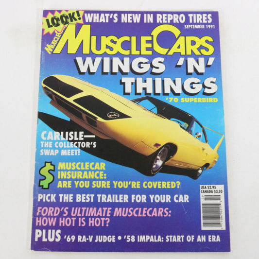 Muscle Cars Wings N Things 70 Superbird Car Magazine Sep 1991 Vol 9 No 5