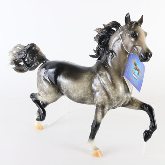 Breyer Paradigm Huckleberry Bey QVC Hangtag Glossy Dapple Gray Horse