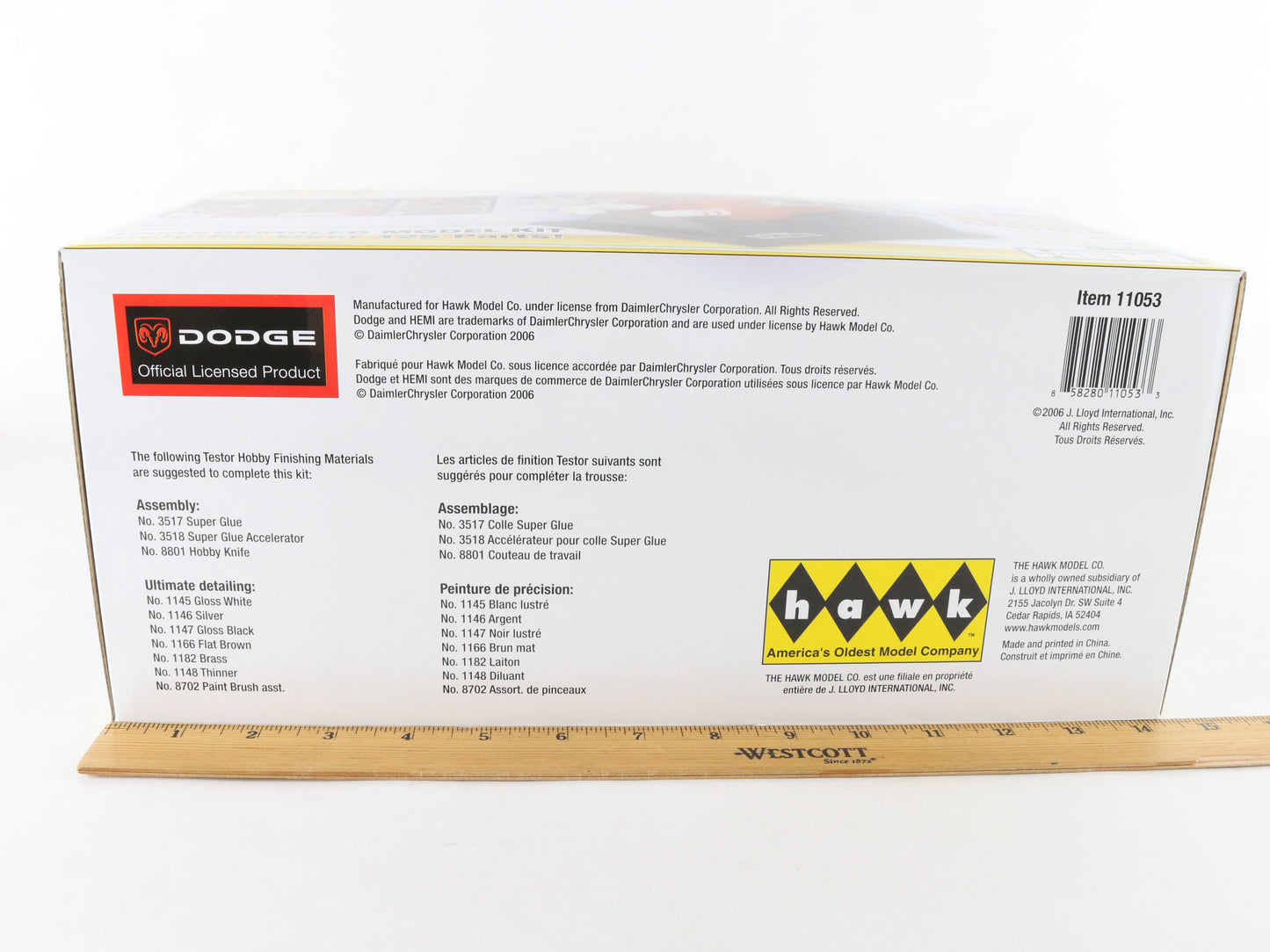 Dodge 426 Hemi Hawk 1/4 Scale Diecast Replica Model Motor 11053 Sealed