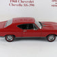 1968 Chevy Chevelle SS 396 Red Danbury Mint 1:24 Diecast Model Car
