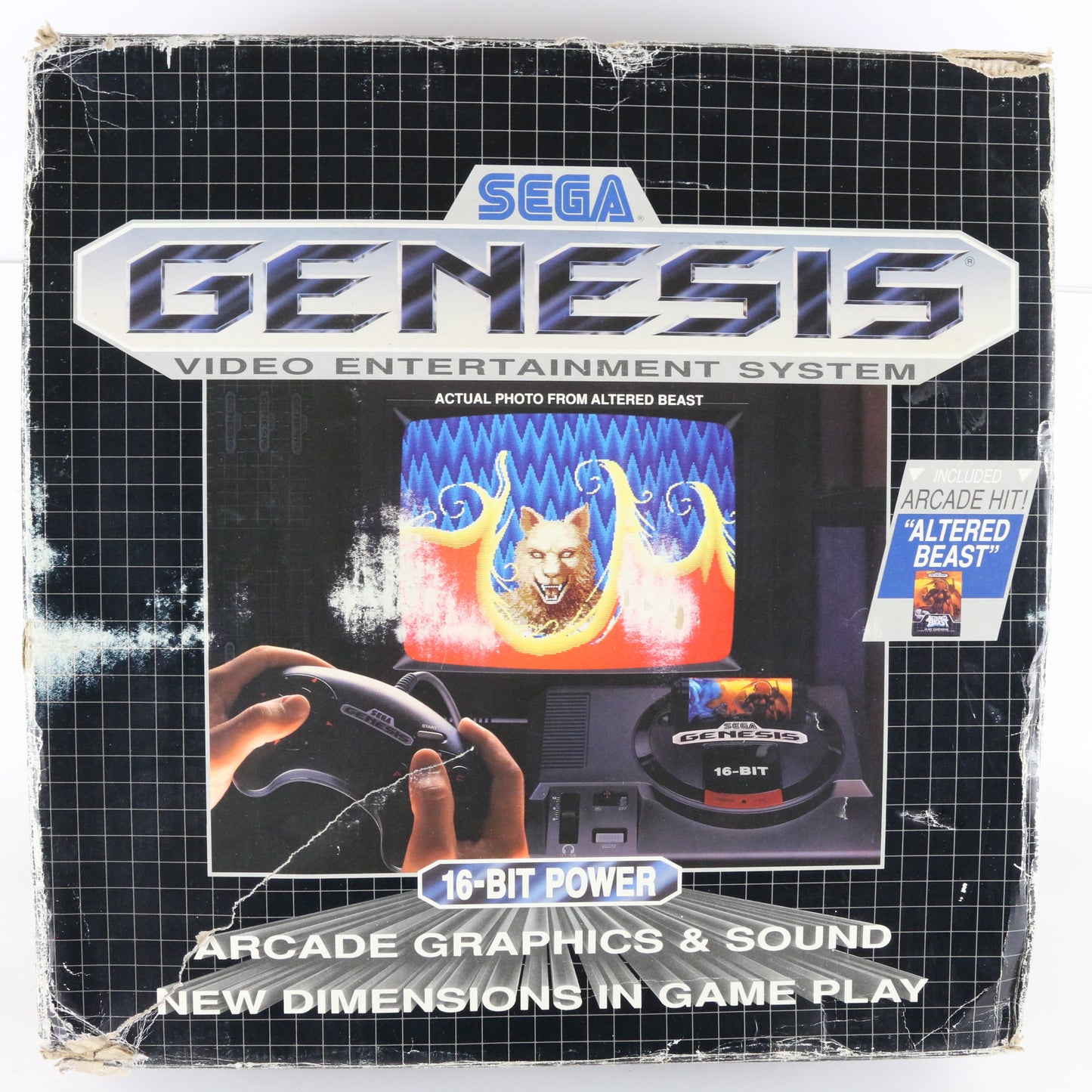 Vintage Sega Genesis Video Game Console 16 Bit Power Altered Beast W/ Box