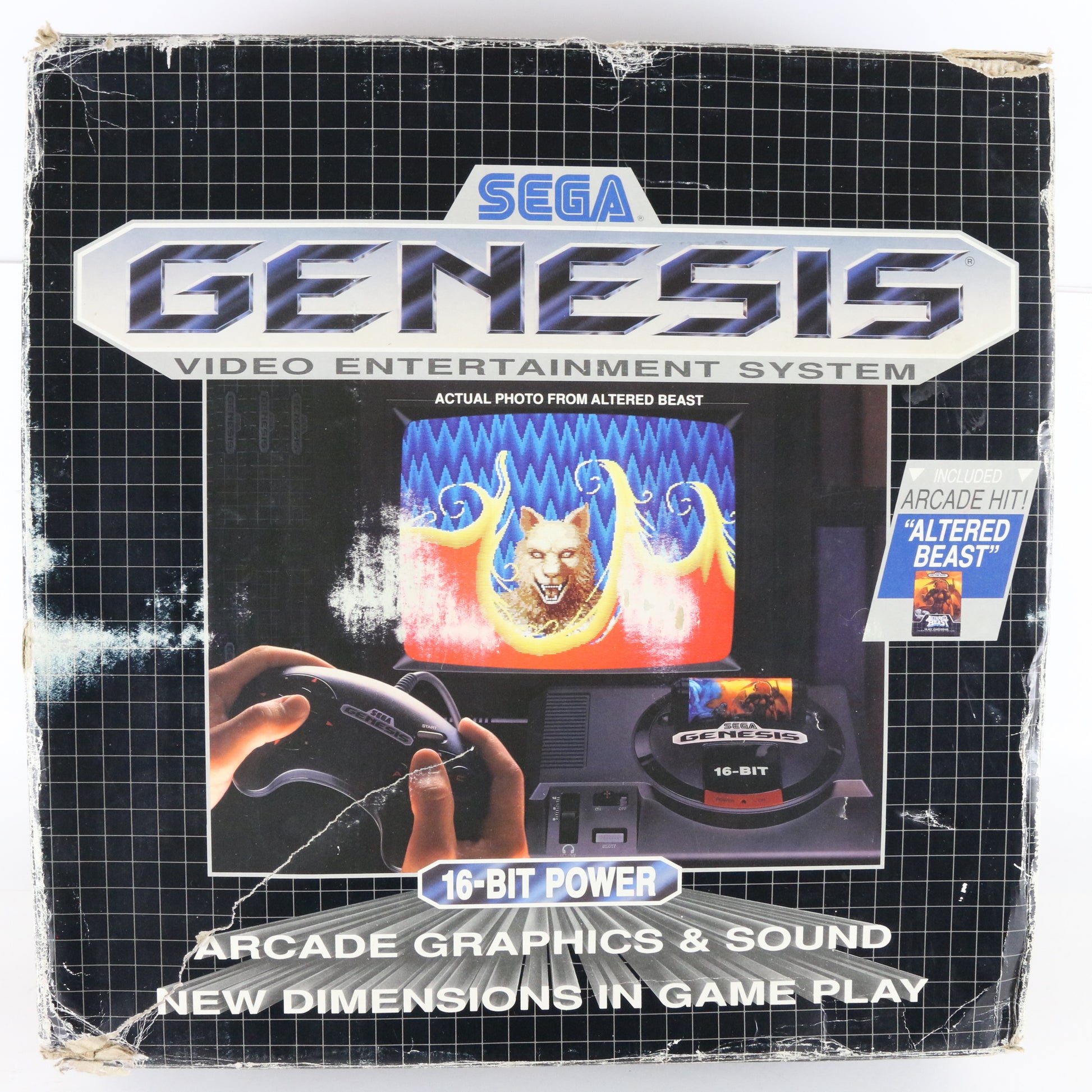Vintage Sega Genesis Video Game Console 16 Bit Power Altered Beast W/ Box