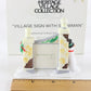 Dept 56 Heritage Village Sign W/ Snowman Porcelain Christmas Accessory 5572-7