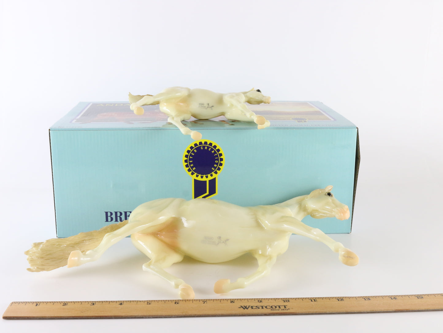 Breyer Andalusian & Foal Set Alabaster Glossy Vintage Club 2022 POPPY & OLLIE