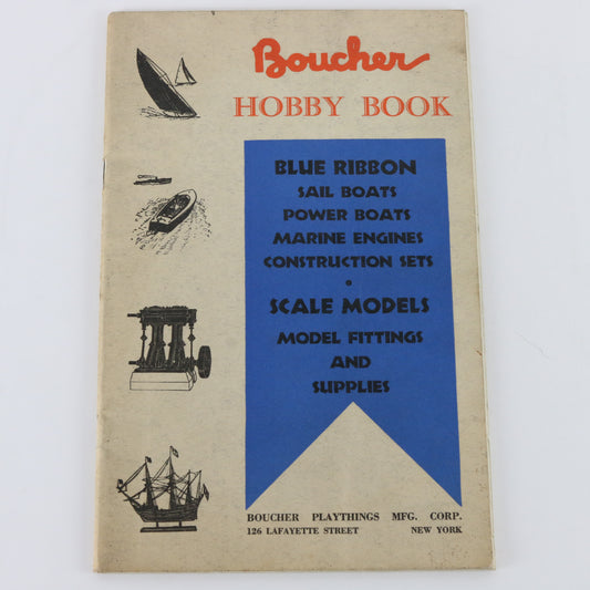 1933 Vintage Boucher Hobby Boat & Model Construction Set Catalog