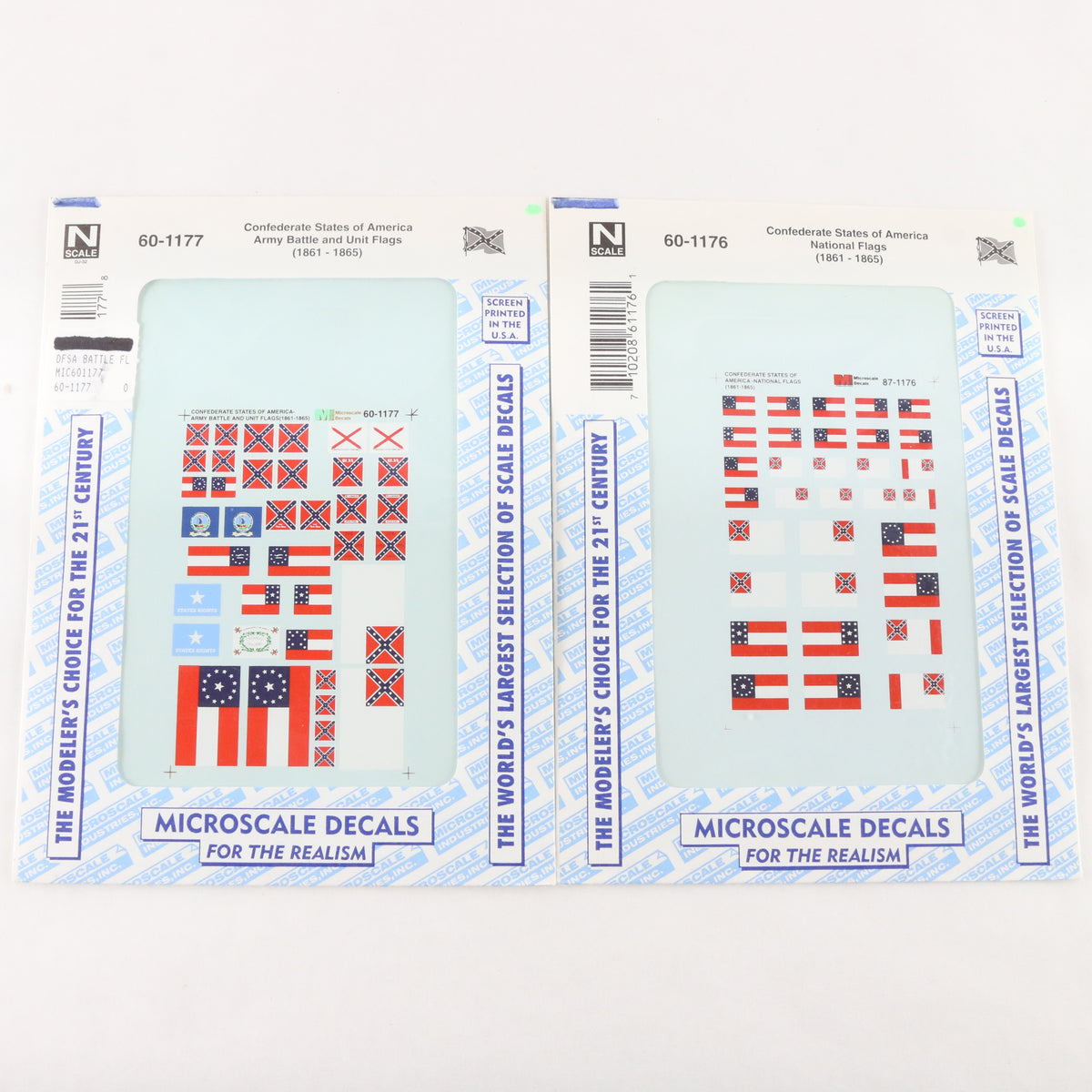 Lot Of 2 Battle Unit National Flags American Civil War N Scale 60-1177-1176