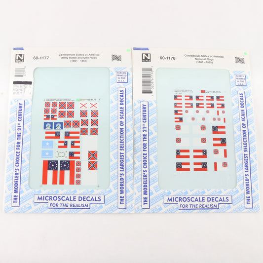 Lot Of 2 Battle Unit National Flags American Civil War N Scale 60-1177-1176