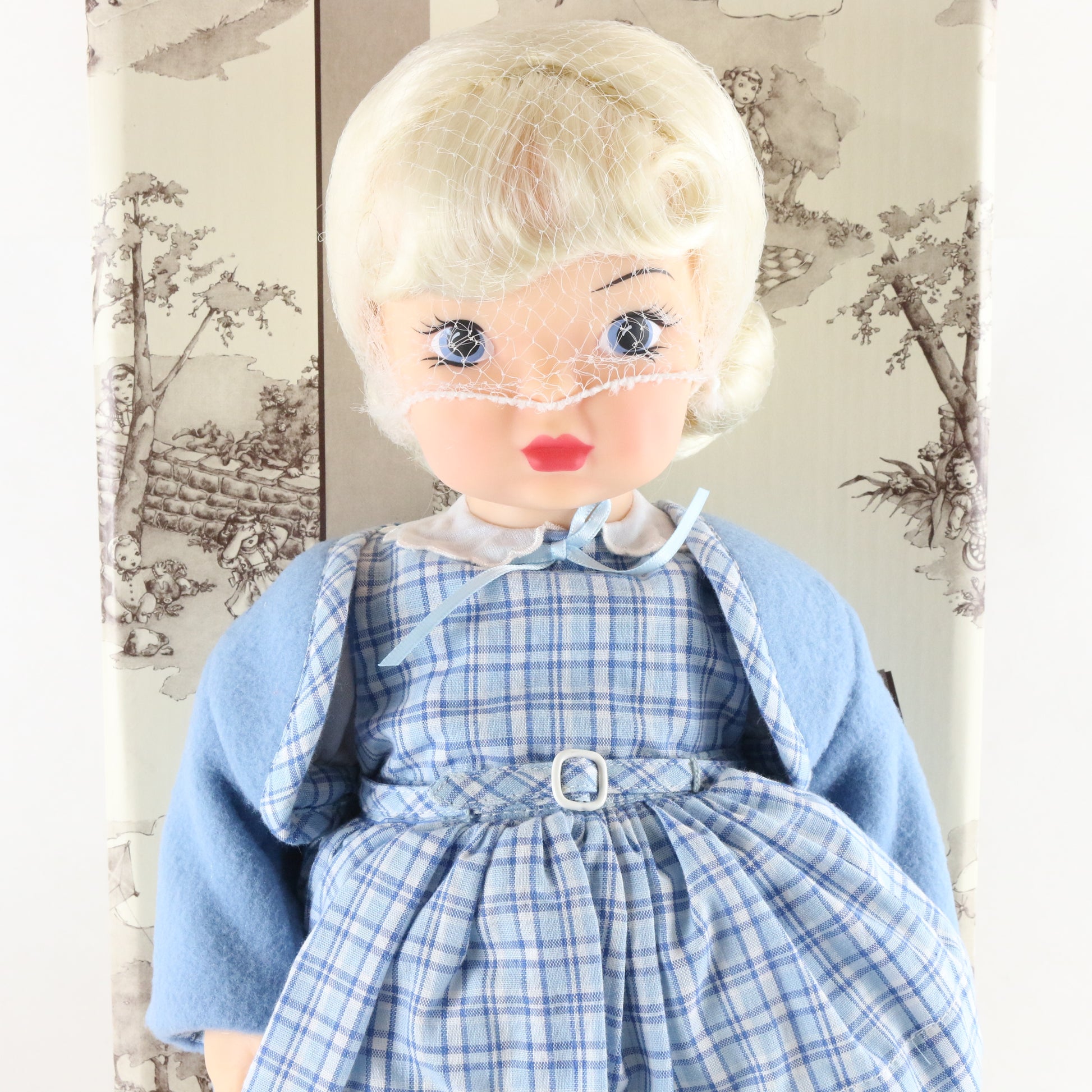 Terri Lee Blue Eyes Blue Dress & Hat 16" Vinyl Doll 20022 W/ Extras