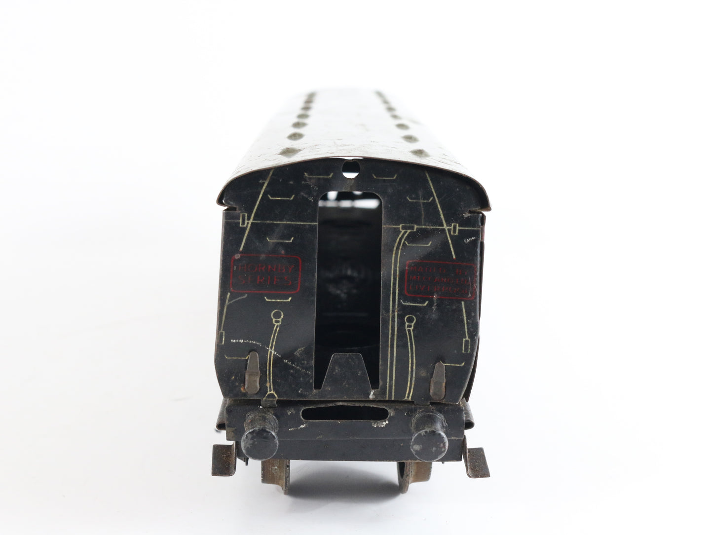LMS 3888 Corridor Coach 1st 3rd Class Passenger Car Hornby Meccano O Tinplate detailed British passenger coach