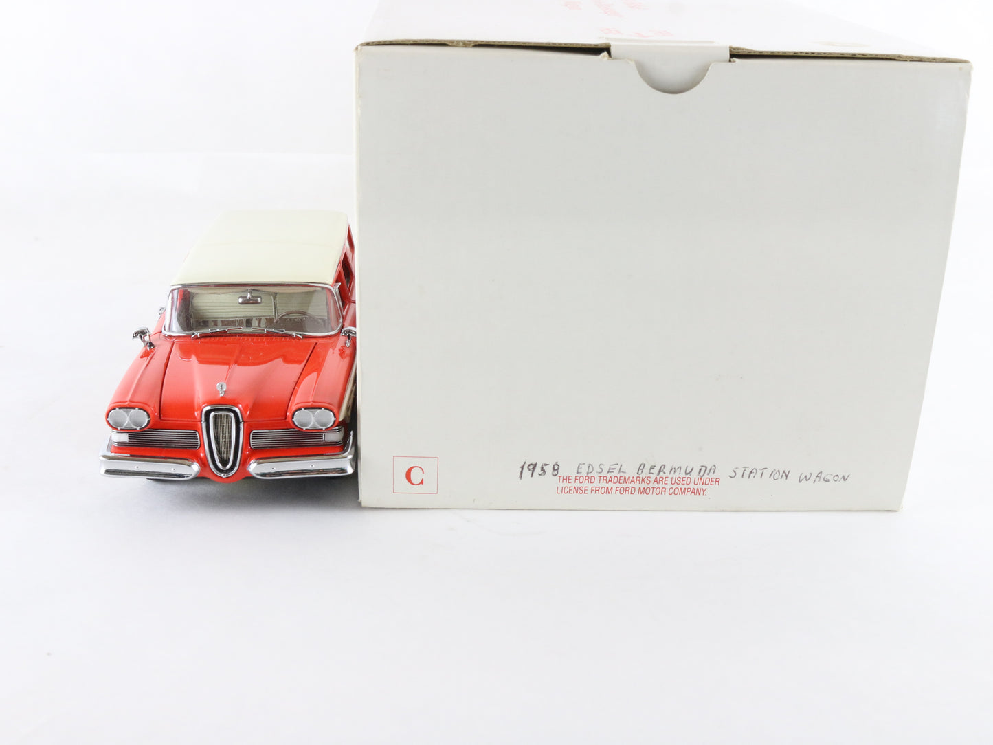 1958 Edsel Bermuda Six-Passenger Station Wagon Orange Danbury Mint 1:24 Diecast