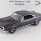 1967 Pontiac GTO Hardtop Dark Purple Danbury Mint 1:24 Diecast Model AS-IS