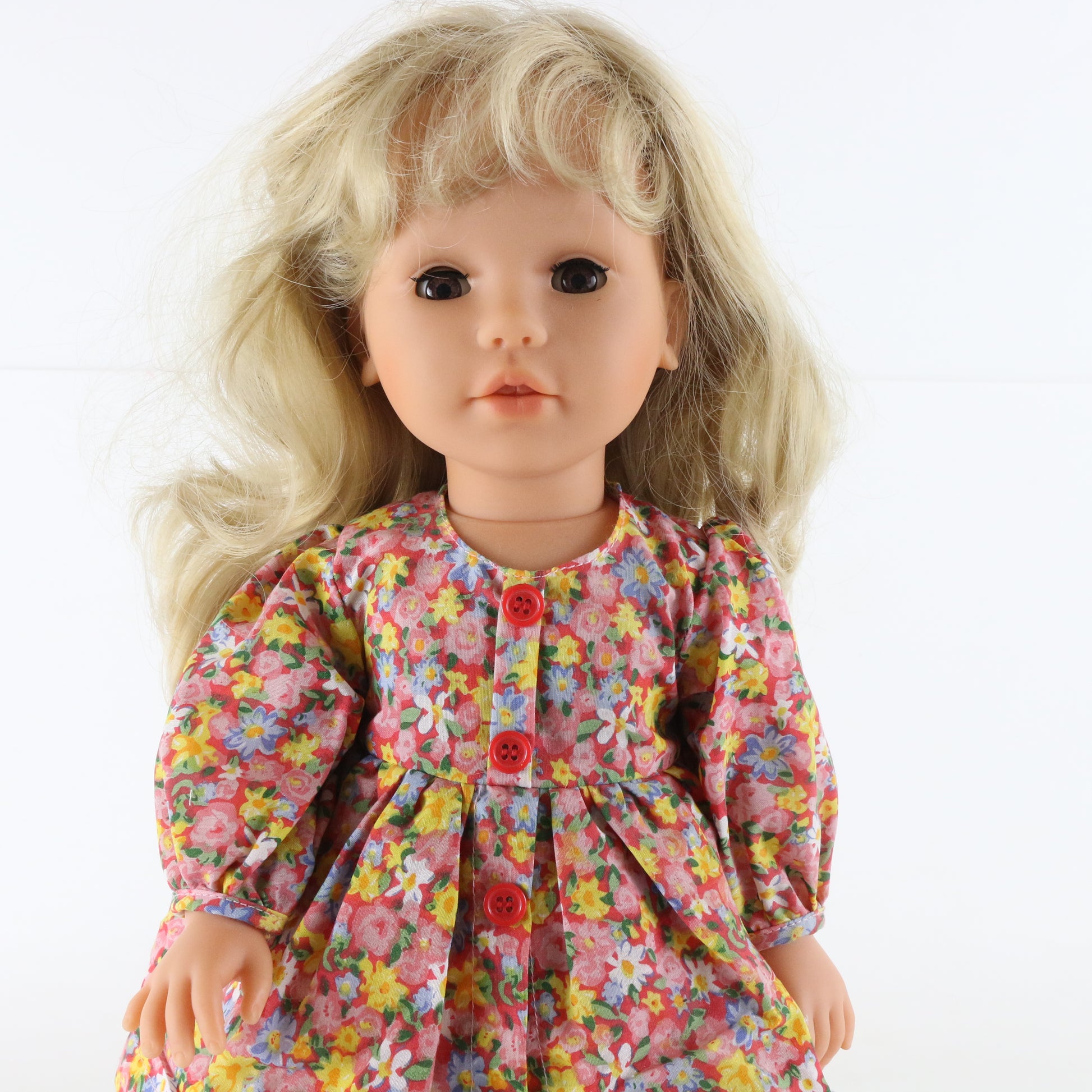 Max Zapf Creations Sleepy Eyed Large 17" Vinyl Doll W/ Flower Dress