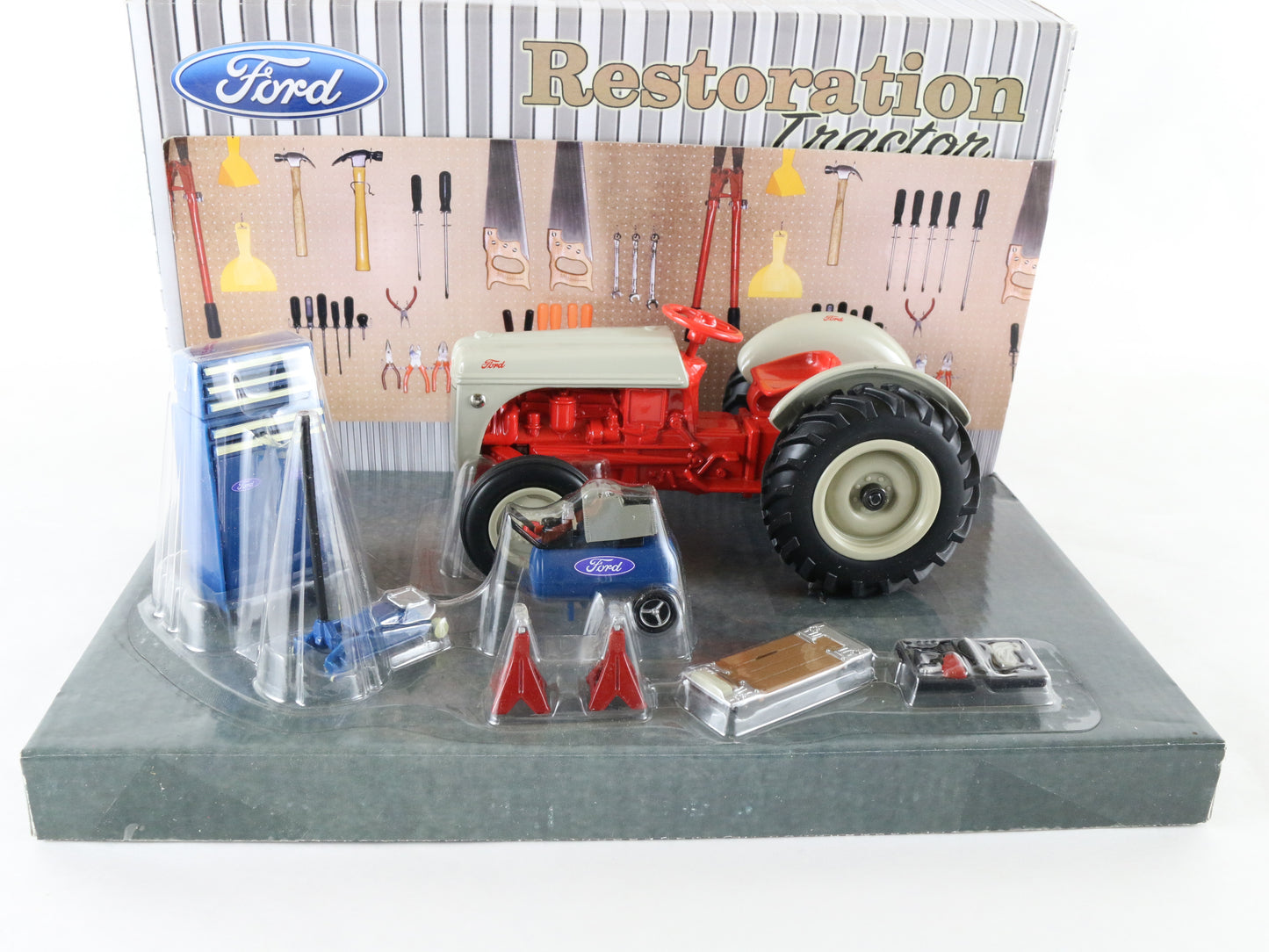 Ford 8N Restoration Tractor & Accessories Red Gray ERTL 1:16 Diecast 13780