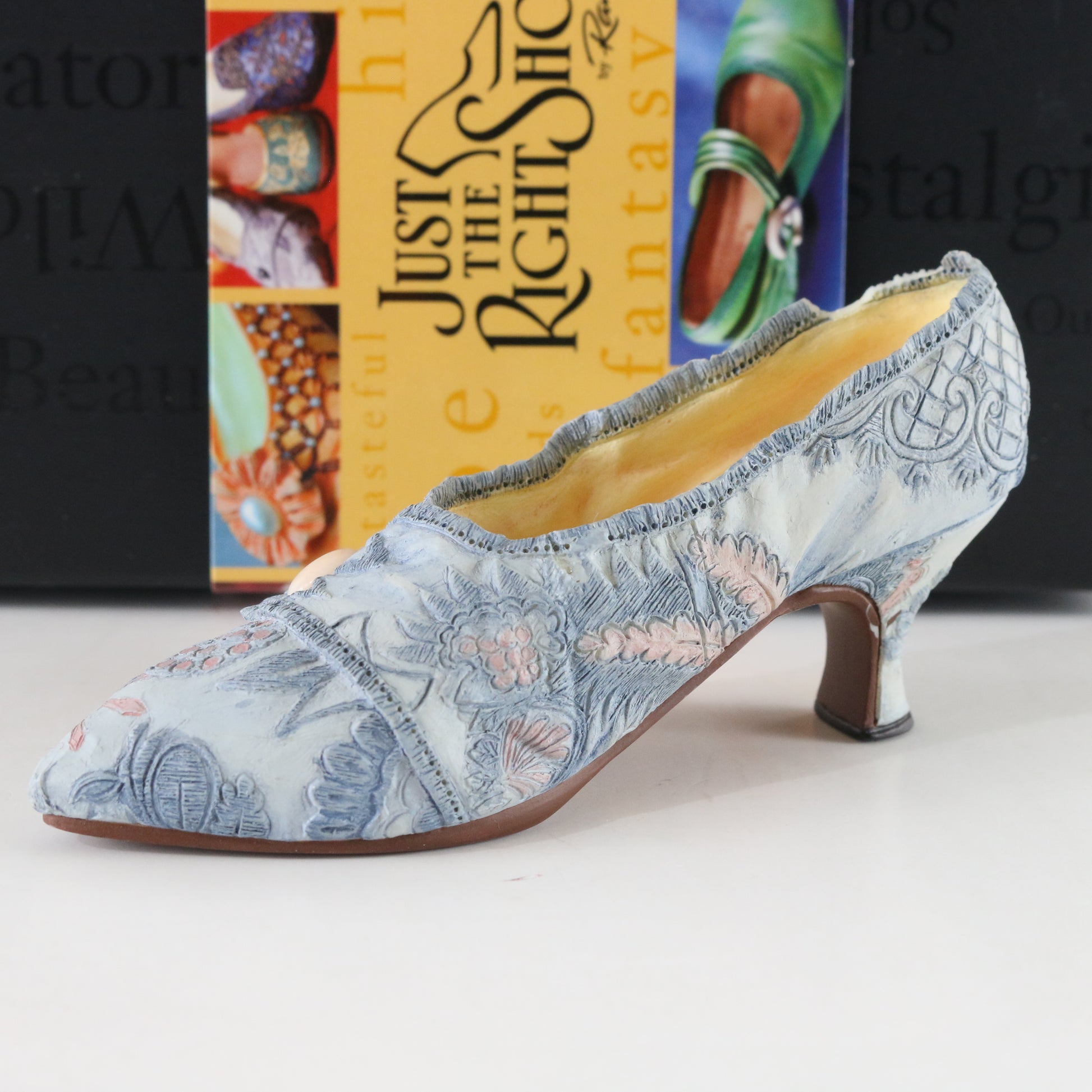 Lavish Tapestry Blue Resin Shoe