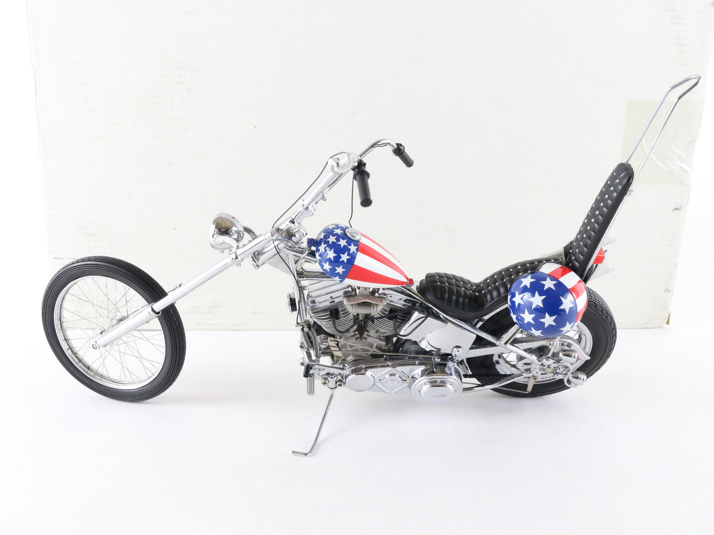 Easy Rider Chopper Red White Blue Cpt America Franklin Mint 1:10 B11WL73 w/ Box