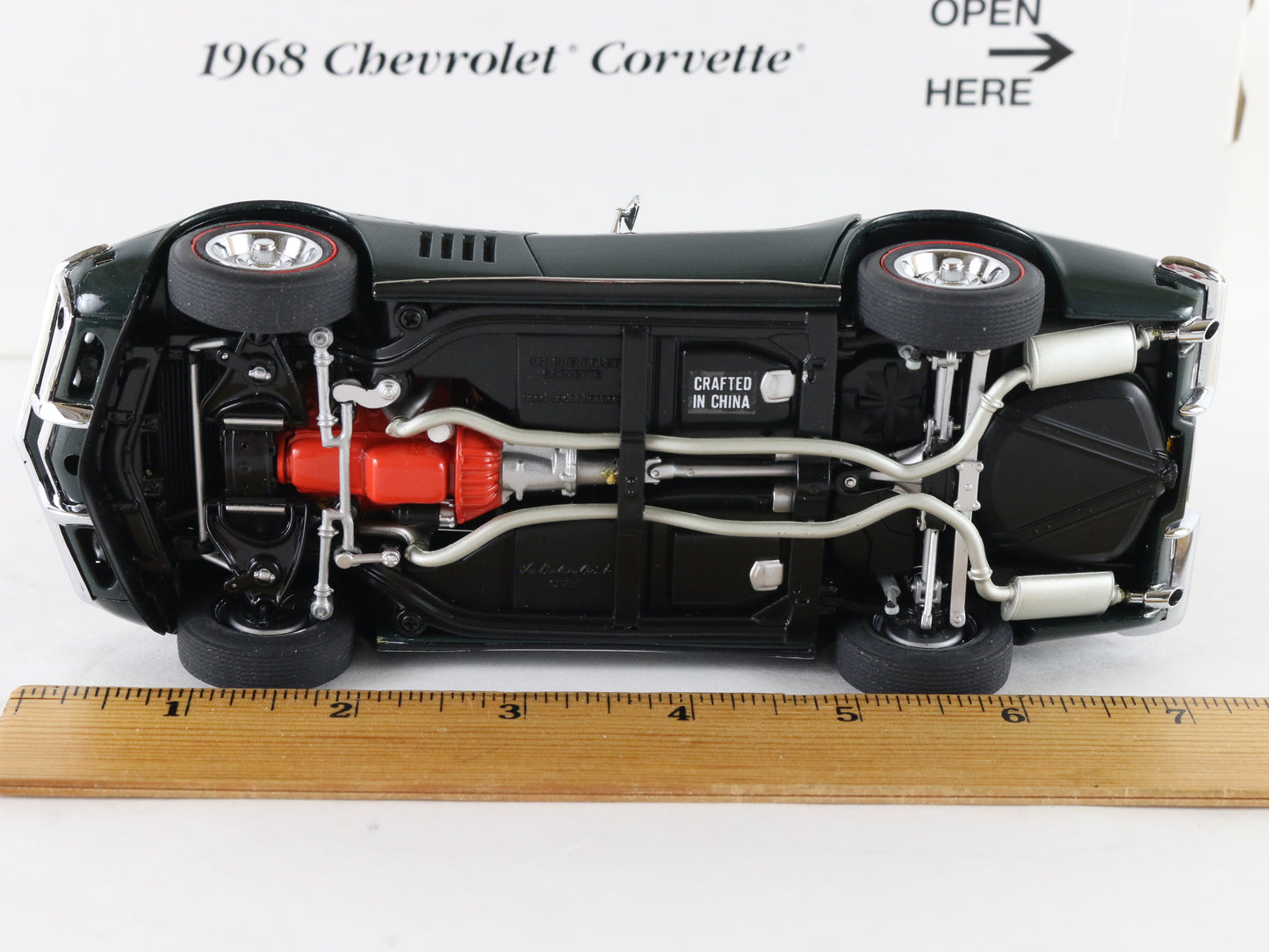1968 Chevy Corvette Convertible British Green Danbury Mint 1:24 Diecast Model