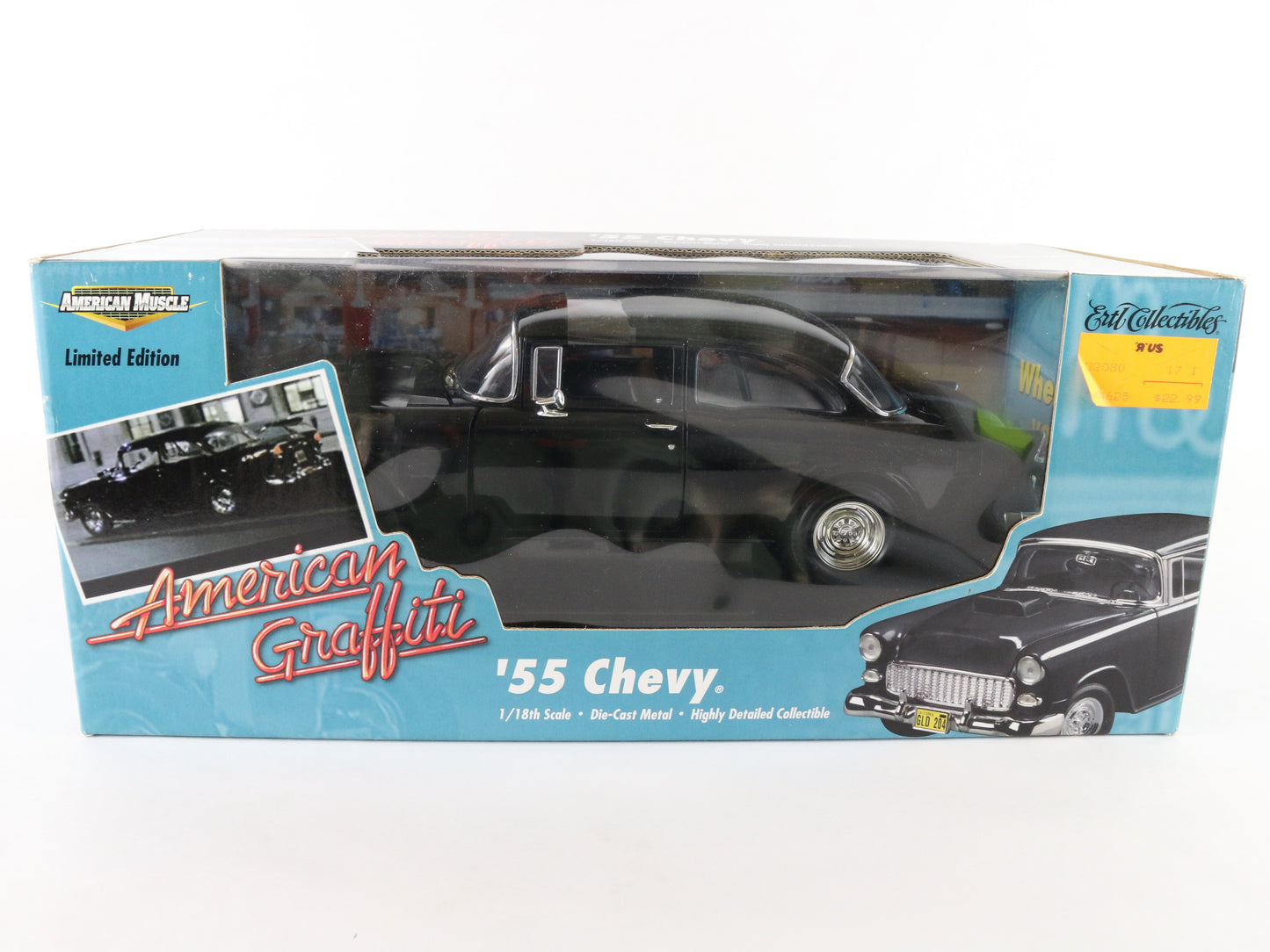 1955 '55 Chevrolet Chevy Black American Graffiti ERTL 1:18 Diecast Model 32080