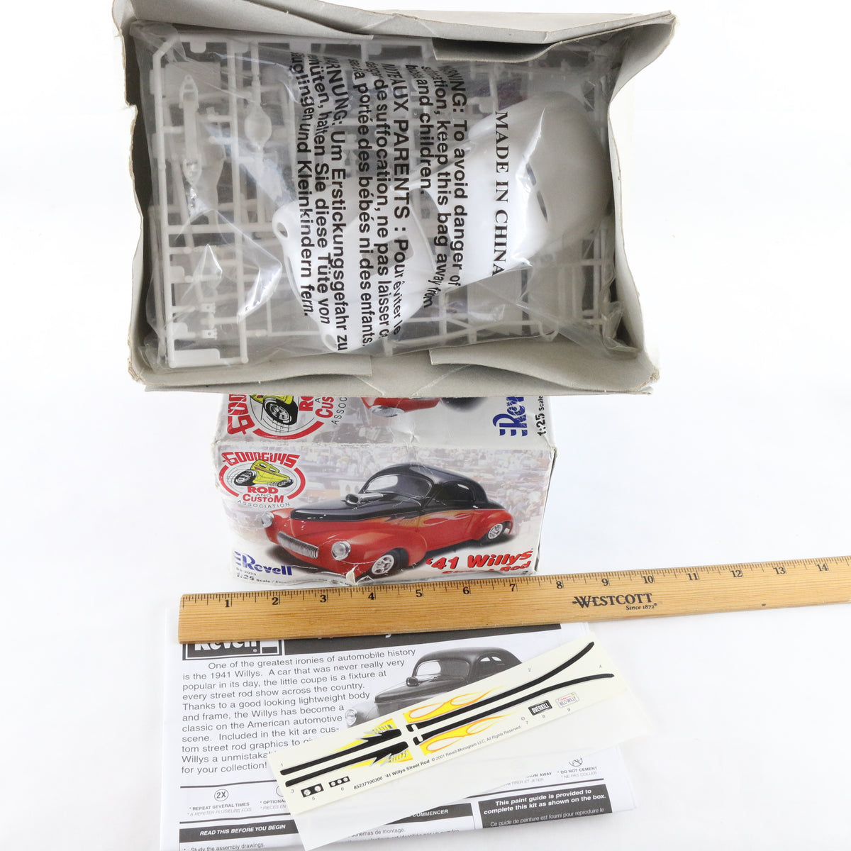 1941 '41 Willys Street Rod Goodguys Rod & Custom Revell 1:24 Model Kit 85-2023