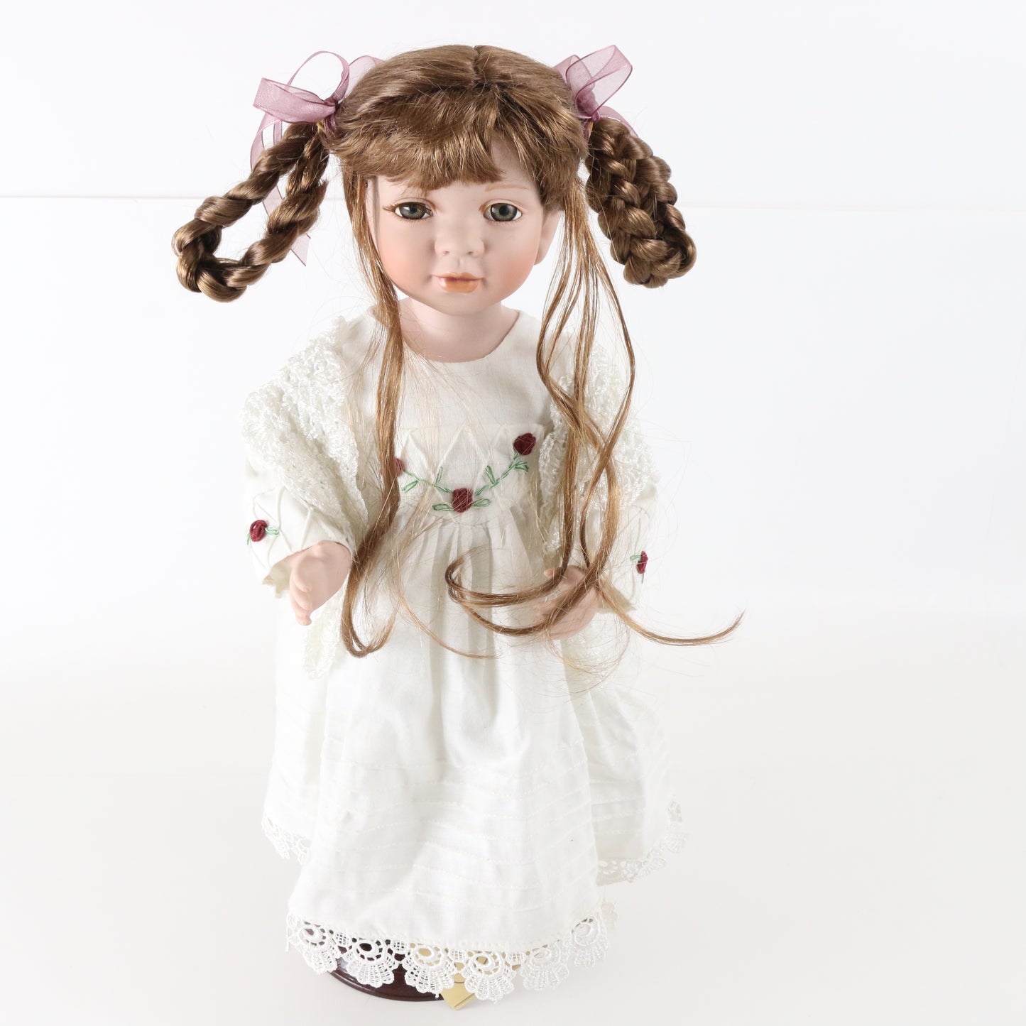 Emily Seymour Mann White Dress Large 16.5" Porcelain Girl Doll