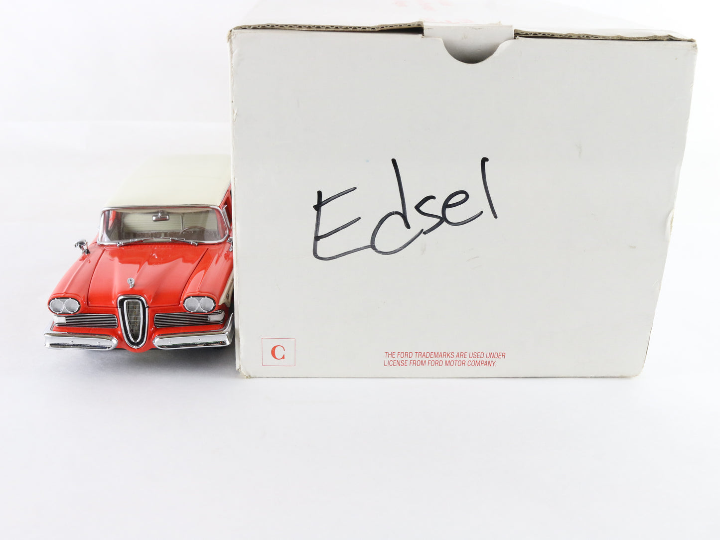 1958 Edsel Bermuda Six Passenger Station Wagon Orange White Danbury 1:24 Diecast