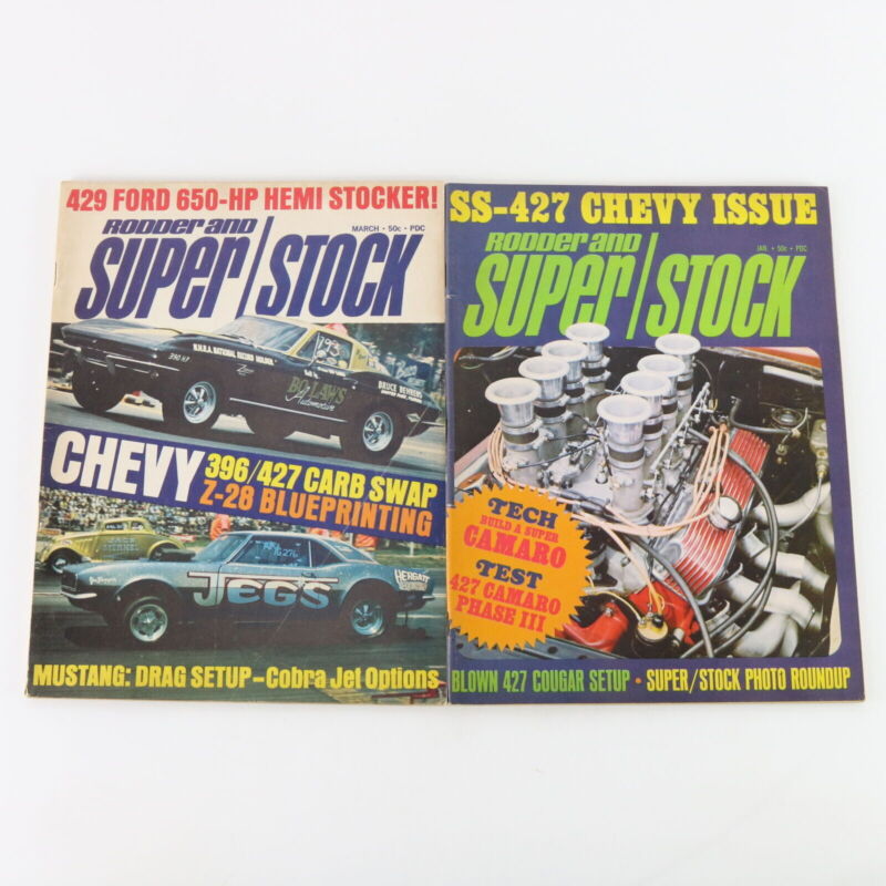 Lot Of 5 Rodd & Super Stock Jan Mar May Sep Nov 1969 Vintage Car Magazines