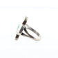 Vintage Zuni Native American Turquoise Mother Of Pearl Silver Ring Size 5