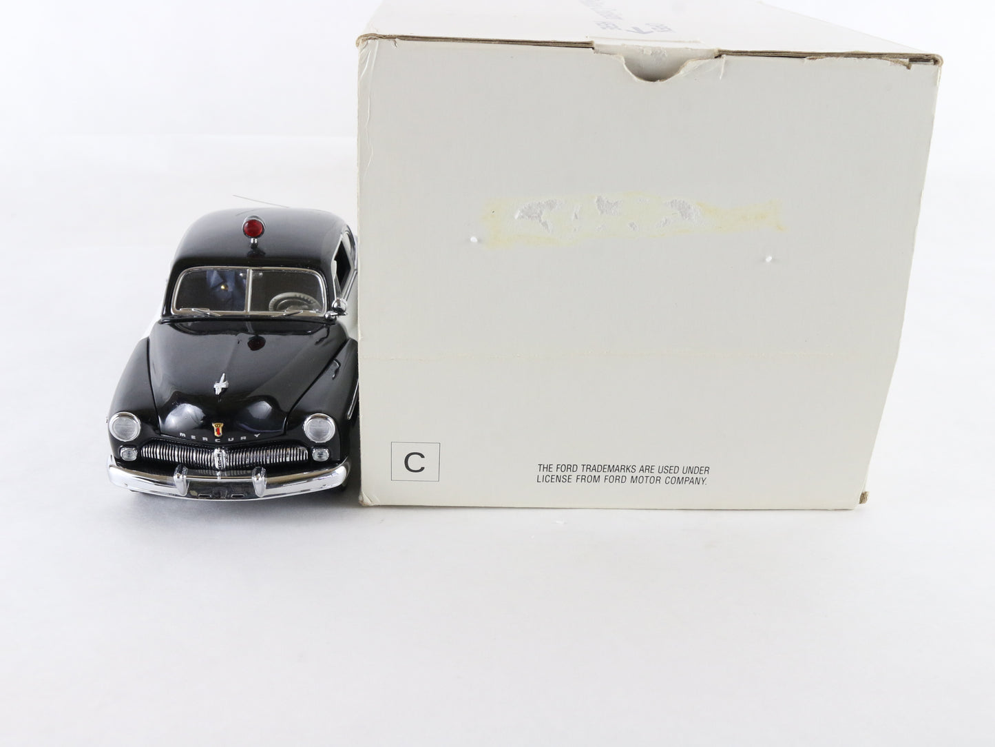 1949 Mercury Police Cruiser Black White Danbury Mint 1:24 Diecast Model Car