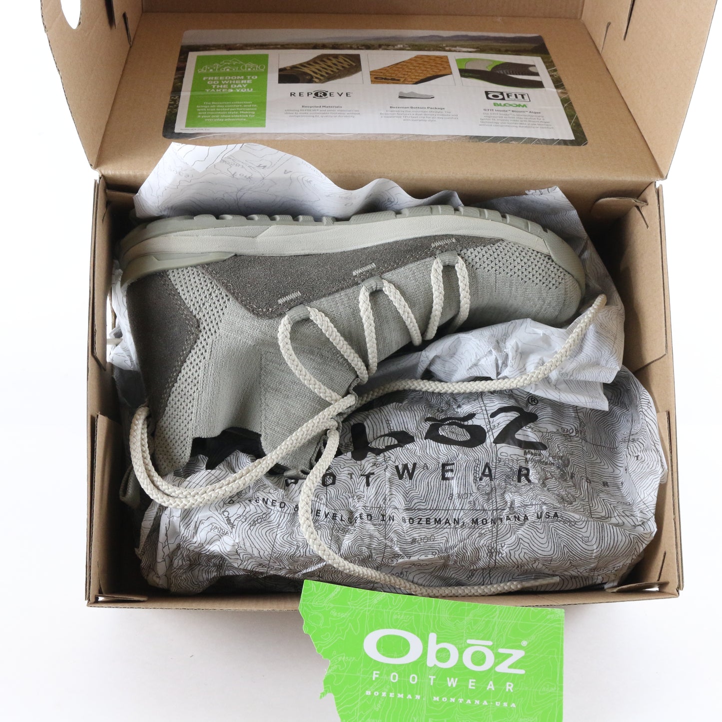 Oboz Lena Mid Womens Alloy Lace-up Hiking Trail Boots Size 6.5 USA 74602