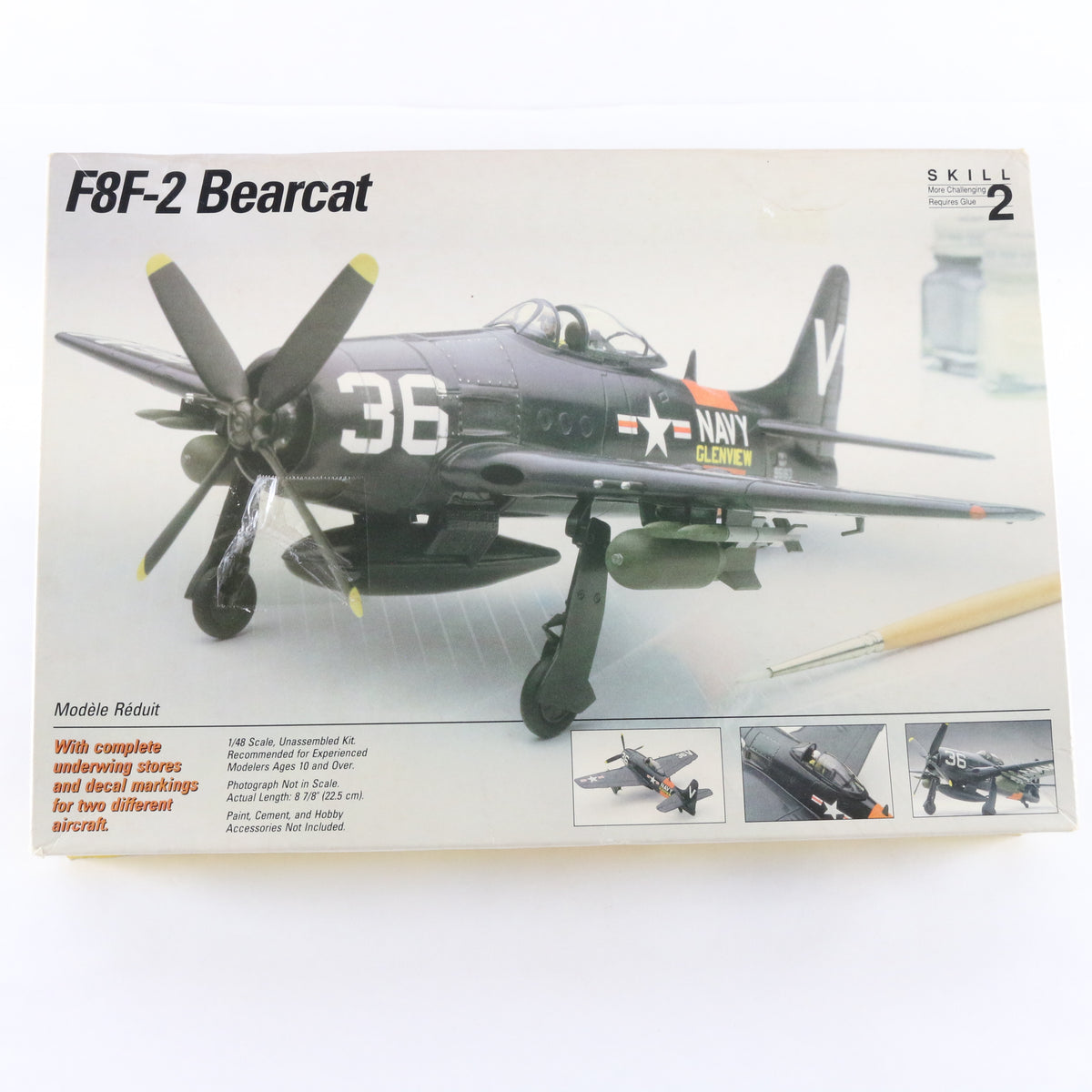 F8F-2 Bearcat Fighter Testors 1:48 Model Aircraft Kit 519
