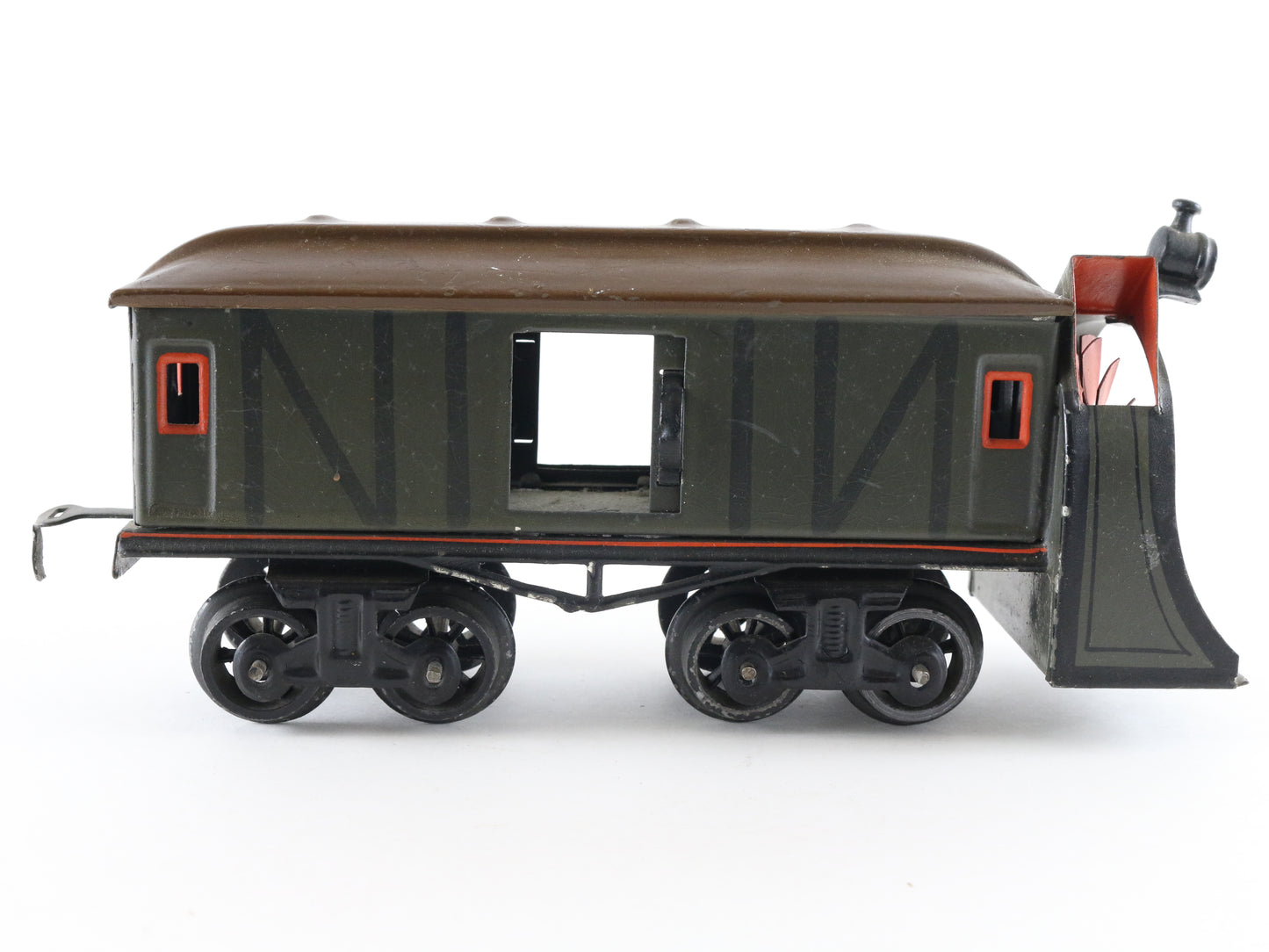 Bing Prewar O Rotary Snow Plow Tinplate Metal Train German Painted VERY NICE