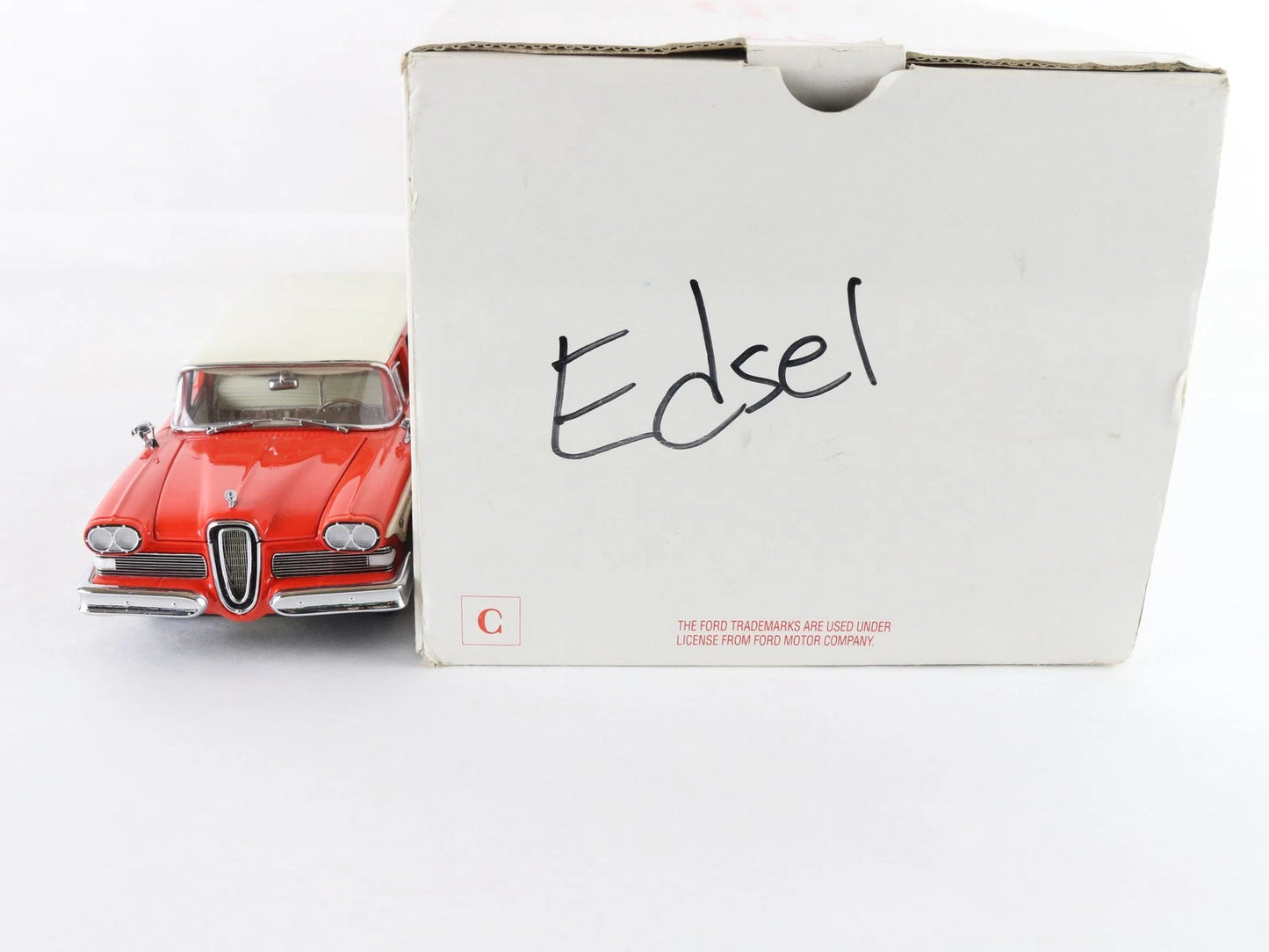 1958 Edsel Bermuda Six Passenger Station Wagon Orange White Danbury 1:24 Diecast