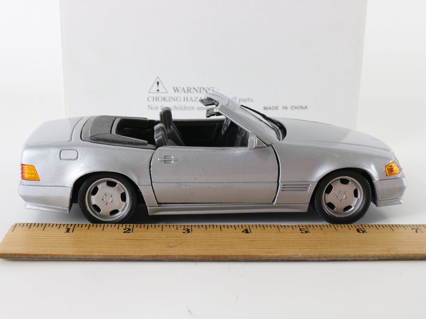 Mercedes Benz 600 Sl Silver Metal Model Car Welly 1:24 9371