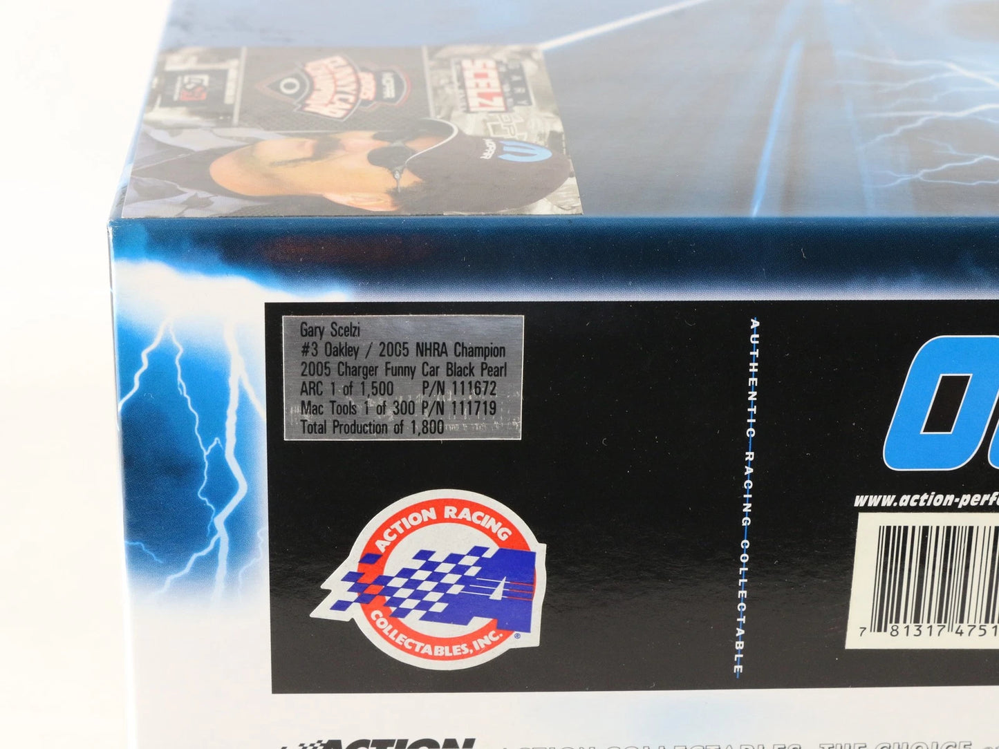 2005 Dodge Charger Funny Car Black Pearl Scelzi Action 1:24 Diecast 1 Of 1800