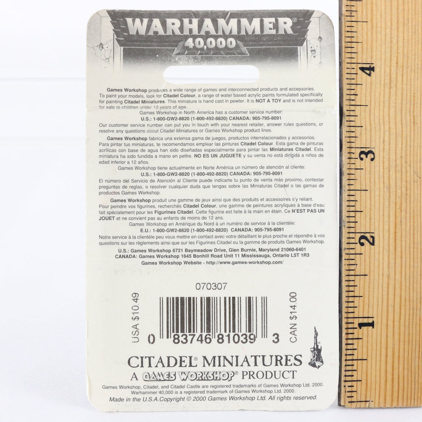 Salamanders Chaplain Xavier Citadel Warhammer 40K 8039Q SEALED Figure