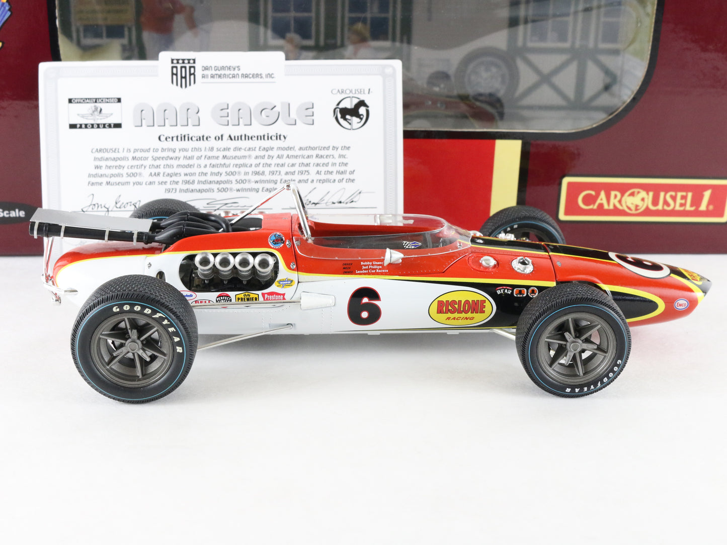 1967 AAR Eagle Indianapolis 500 #6 Unser Rislone Carousel 1 1:18 Metal Model Car
