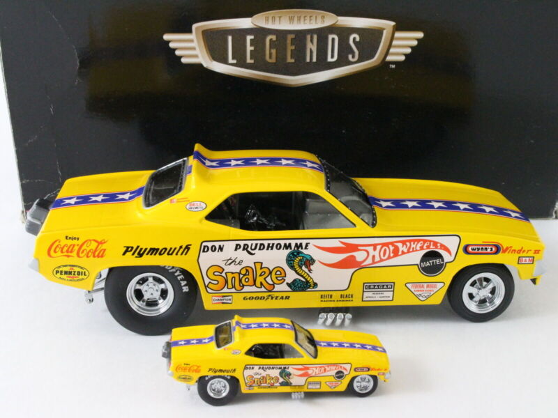 1970 Plymouth Barracuda SNAKE Prudhomme Hot Wheels Legends 1:24 1:64 17824 A3316