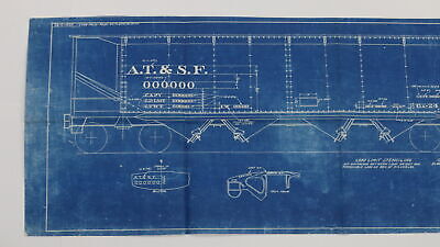 Santa Fe Gondola ATSF Lettering Train Blueprint 26-c 1828 Mar 22 1929 40.75"